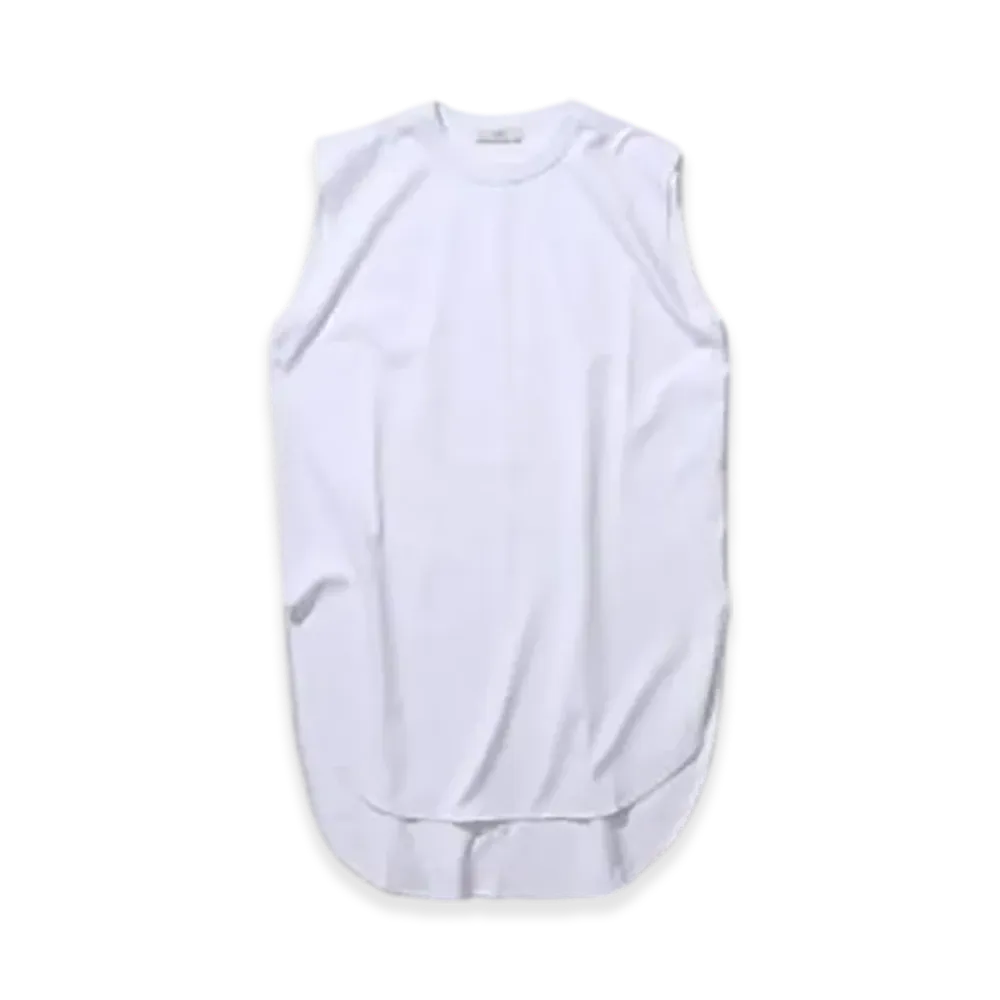 ATON Supima Air 12/- Round Hem Tank Top "White"