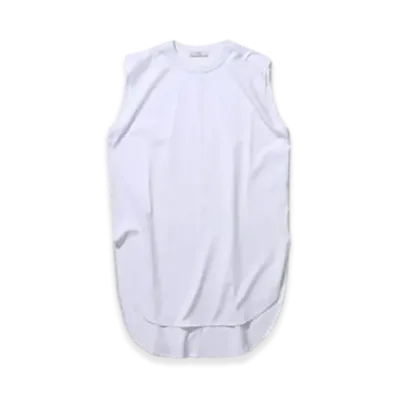 ATON Supima Air 12/- Round Hem Tank Top "White"
