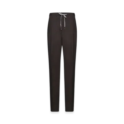 Maison Margiela Women's Wool Linen Trousers "Tapenade"
