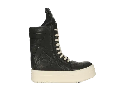 Rick Owens FW26 Tower Mega Geobasket Bubble Lamb "Black/Milk"