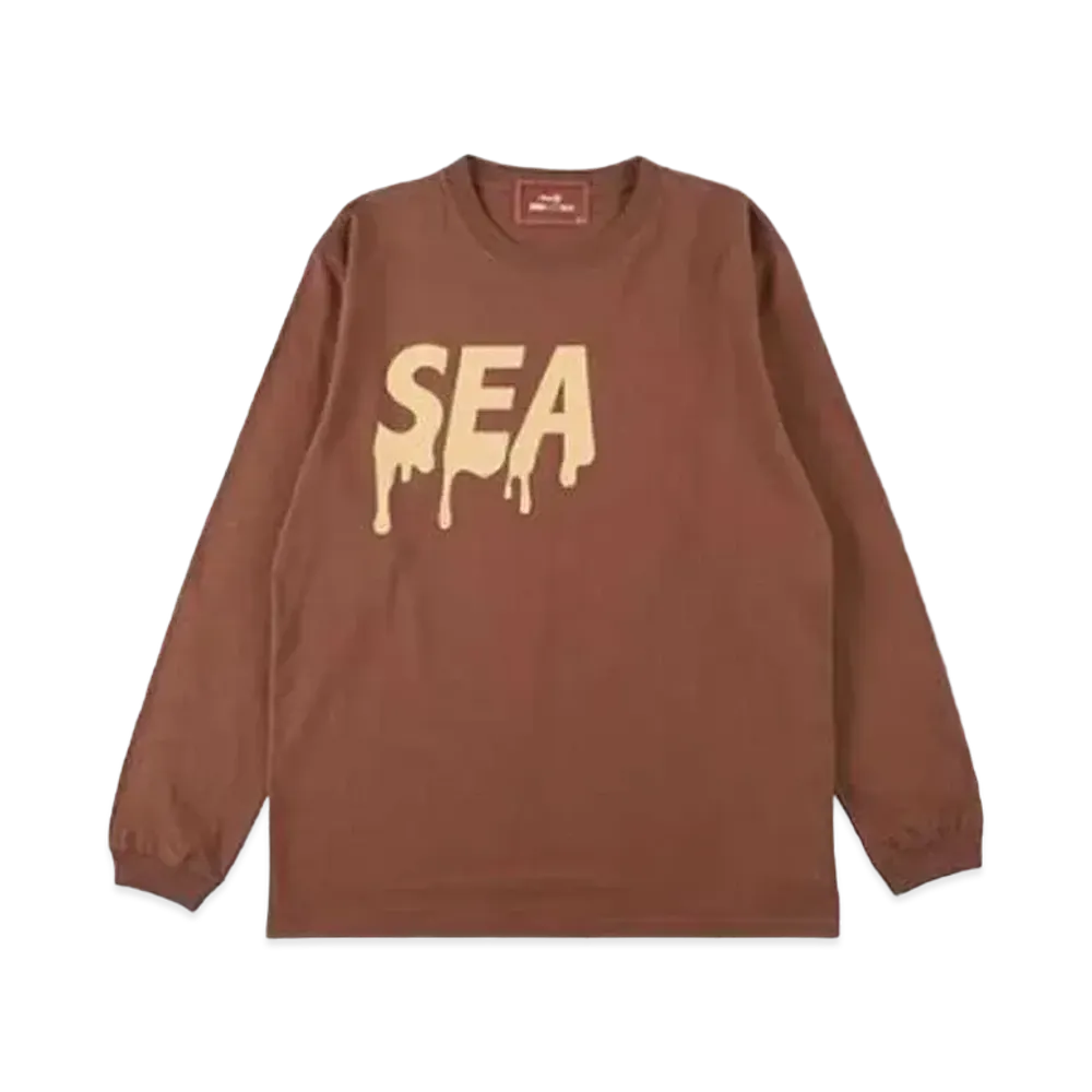 WIND AND SEA x meiji (SEA) L/S T-shirt "Milk Chocolate"