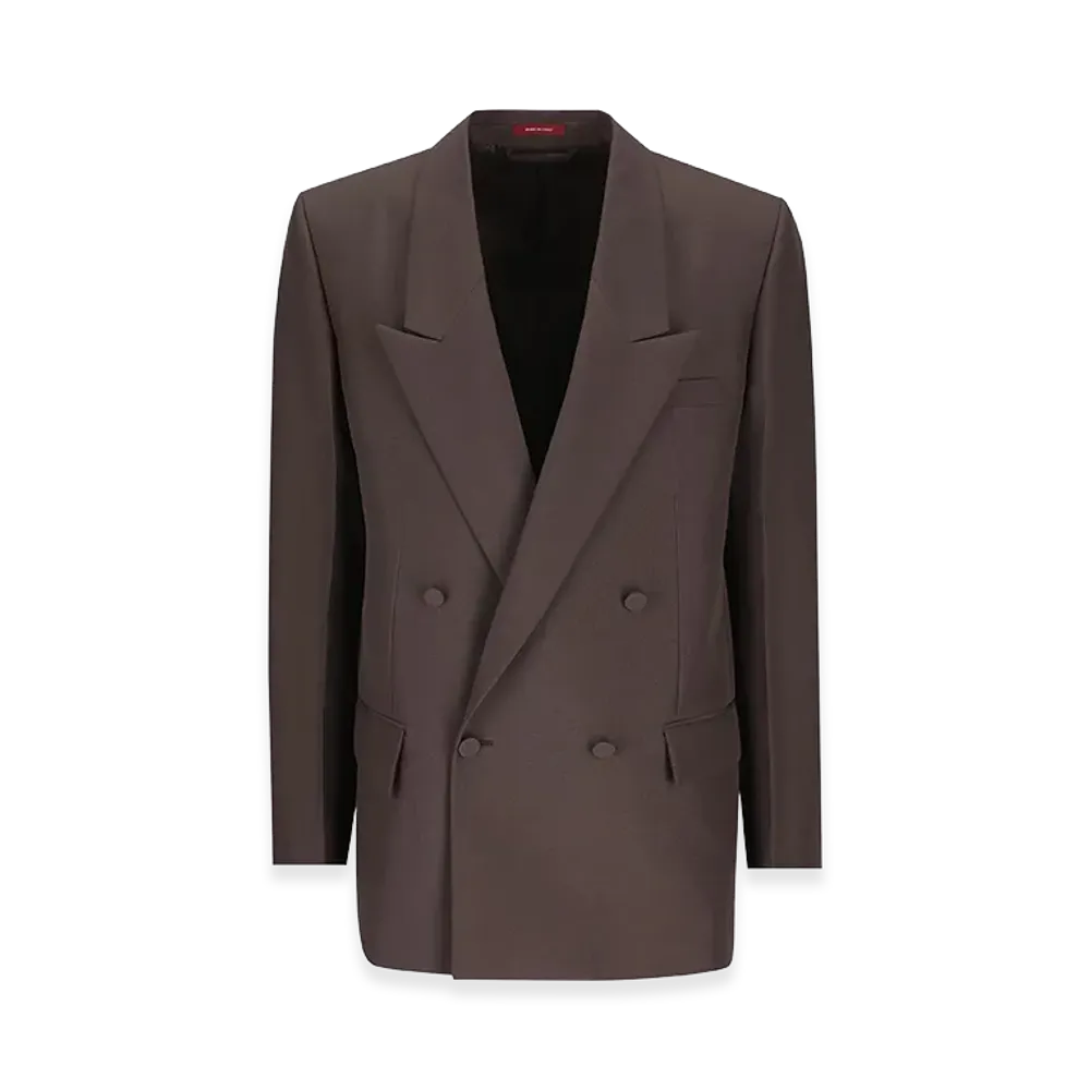 GUCCI Chocolate Panama Blazer "Brown"