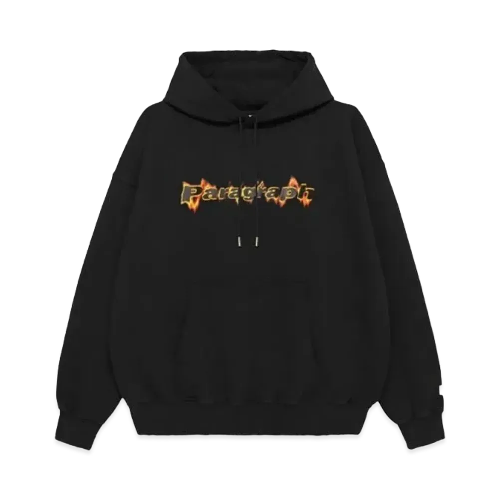 Paragraph Flame Graphic Hoodie "Black"