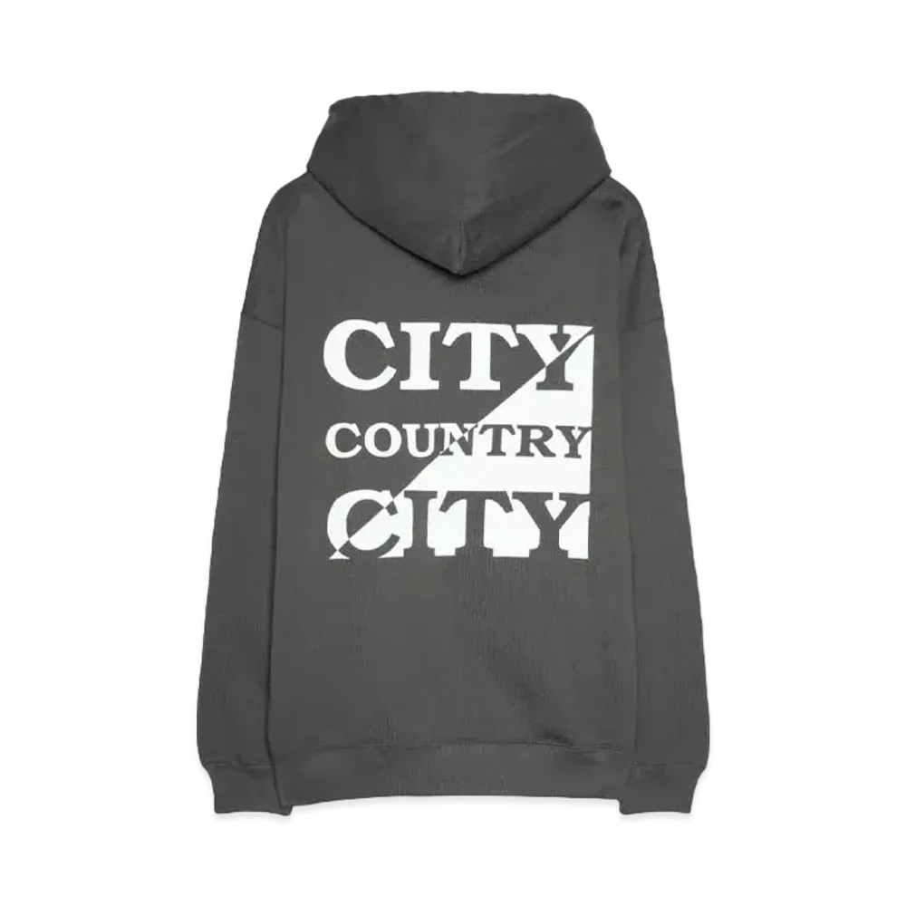 CITY COUNTRY CITY ZIP UP COTTON HOODIE "C GRAY"