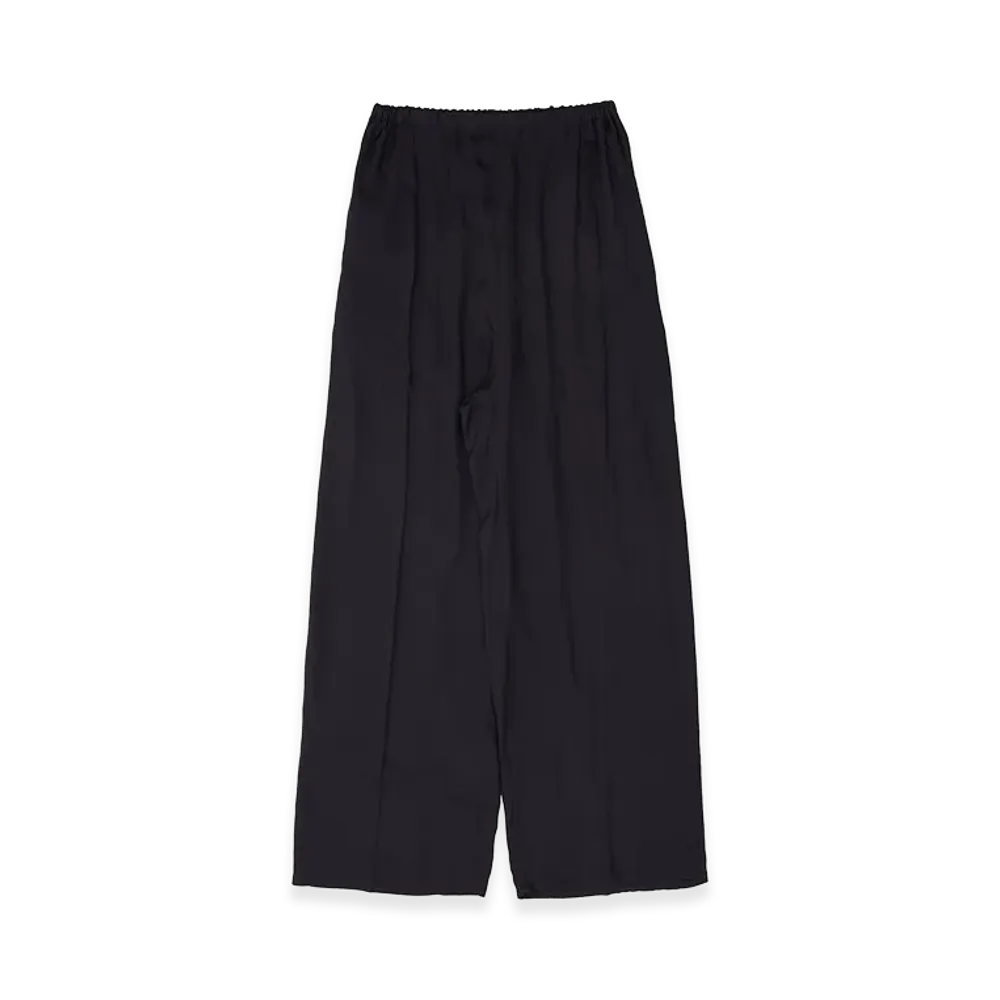 YOKE Modal Twill Front Flat 1pleated Easy Trousers "Dark Navy"