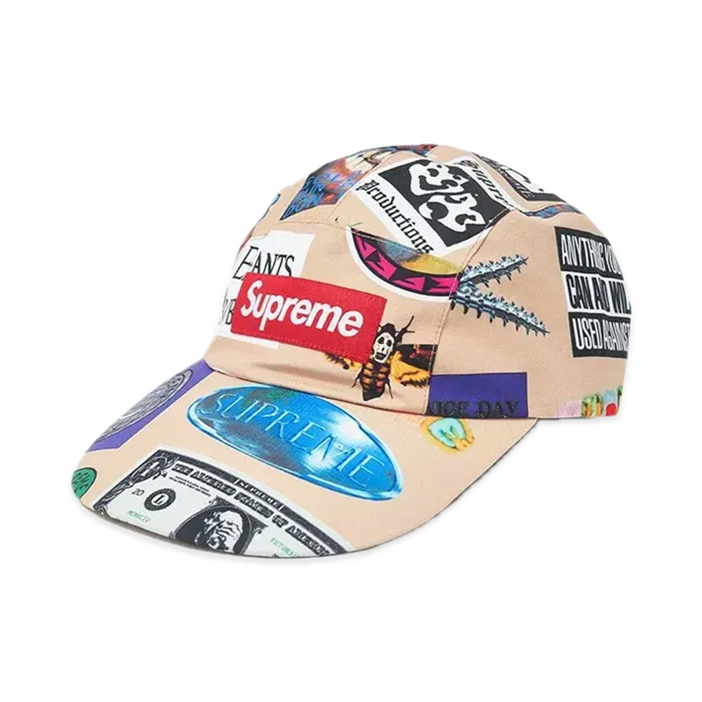 Supreme GORE-TEX Long Bill Camp Cap "Tan Stickers"
