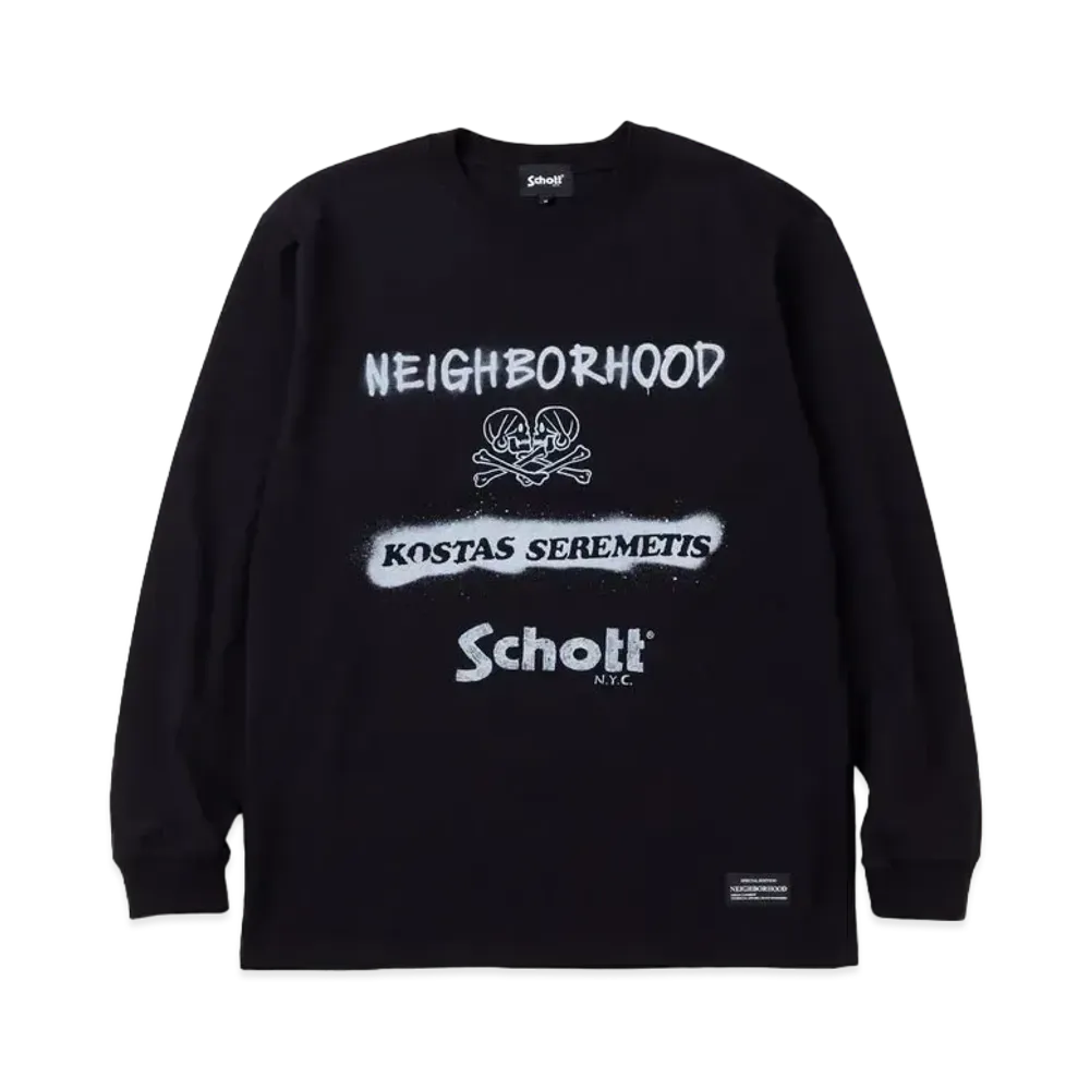 NEIGHBORHOOD x Schott x Kostas Tee LS "Black"