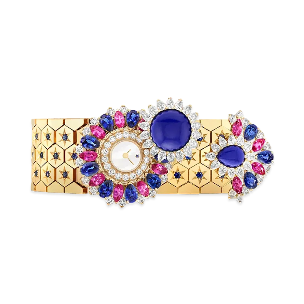 Van Cleef & Arpels Ludo Secret watch "18K Yellow gold/Sapphire/Diamond/Mother-of-pearl/Lapis lazuli"