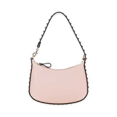 Valentino Women's Leather Mini Hobo Rockstud Shoulder Bag "Light Pink"