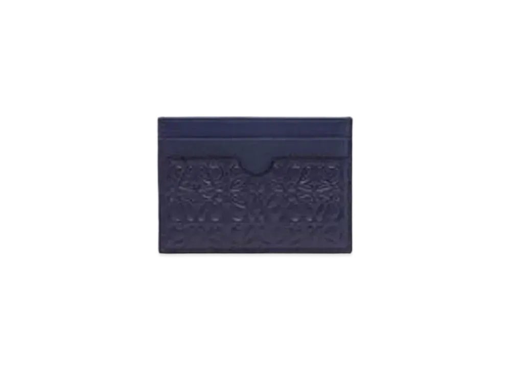 LOEWE Plain Cardholder In Calfskin "Navy Blue"