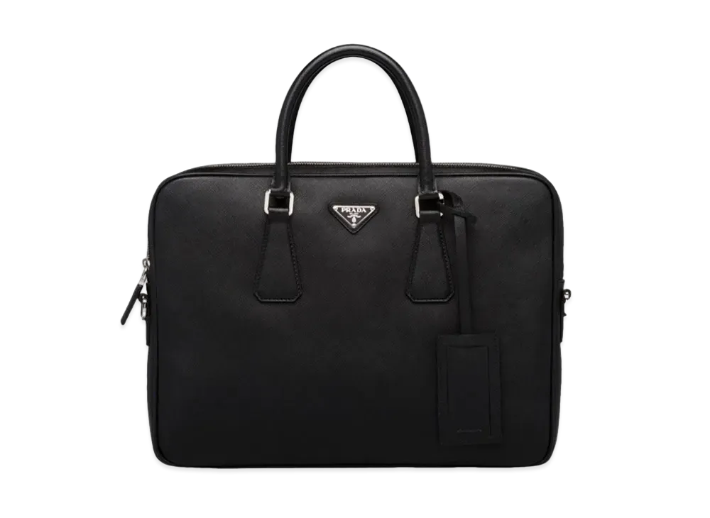 PRADA Saffiano Leather Tote Bag "Black"
