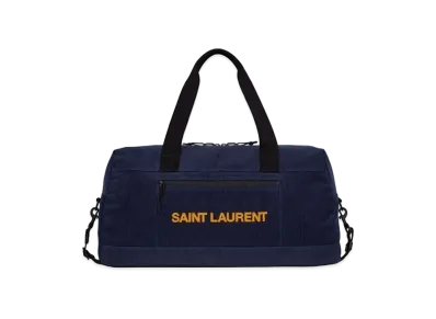 SAINT LAURENT Nuxx Duffle Bag In Corduroy "Medium Blue"