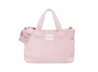 MIU MIU Terry Cross Tote Bag "Pink"