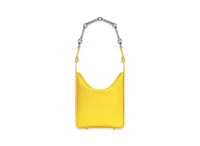 BALENCIAGA Tool 2.0 Small North-south Chain Tote Bag In Grained Calfskin "Yellow"