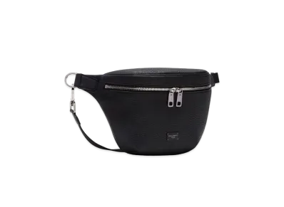 Dolce&Gabbana Palermo Waist Pouch Carfskin Logo Plate "Black"
