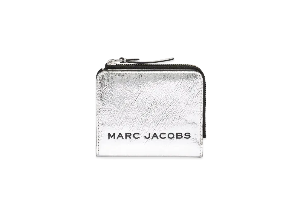 MARC JACOBS The Metallic Mini Compact Wallet "Silver"