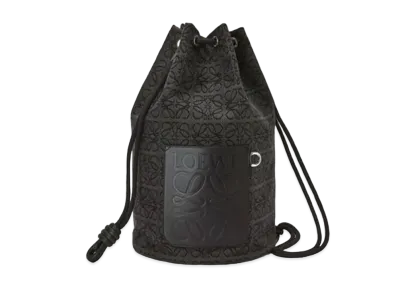 LOEWE Sailor Bag In Anagram Jacquard And Calfskin "Anthracite / Black"