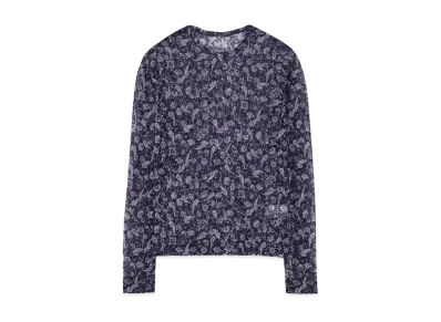 Yohji Yamamoto Y's TURKISH POTTERY PRINT ROUND NECK T "Purple"