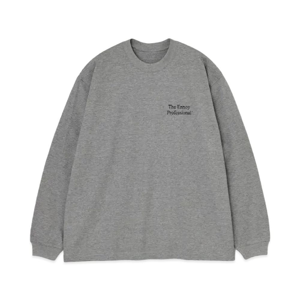ENNOY 21AW L/S Border Tee "Grey" AW21BRENCT01AM