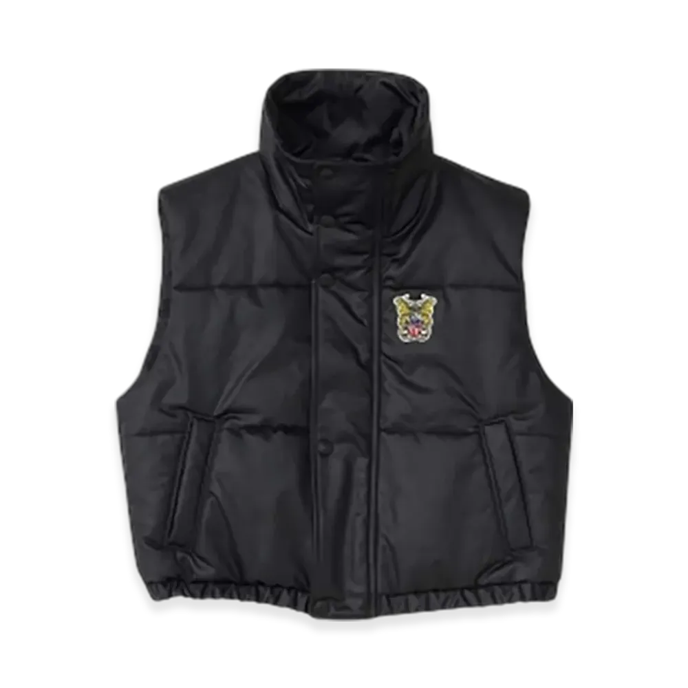 HYSTERIC GLAMOUR Levitated Girl Patch Short Vest "Black"