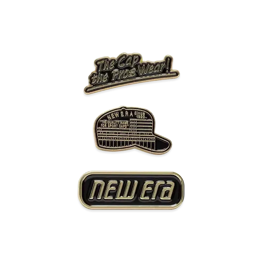 NEW ERA Cap Accessories Pins 59Fifty Day Memorial Collection 3Pack "Black/Gold"
