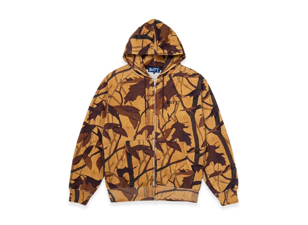 BoTT Washed Tree Camo Zip Hoodie "Light Brown"