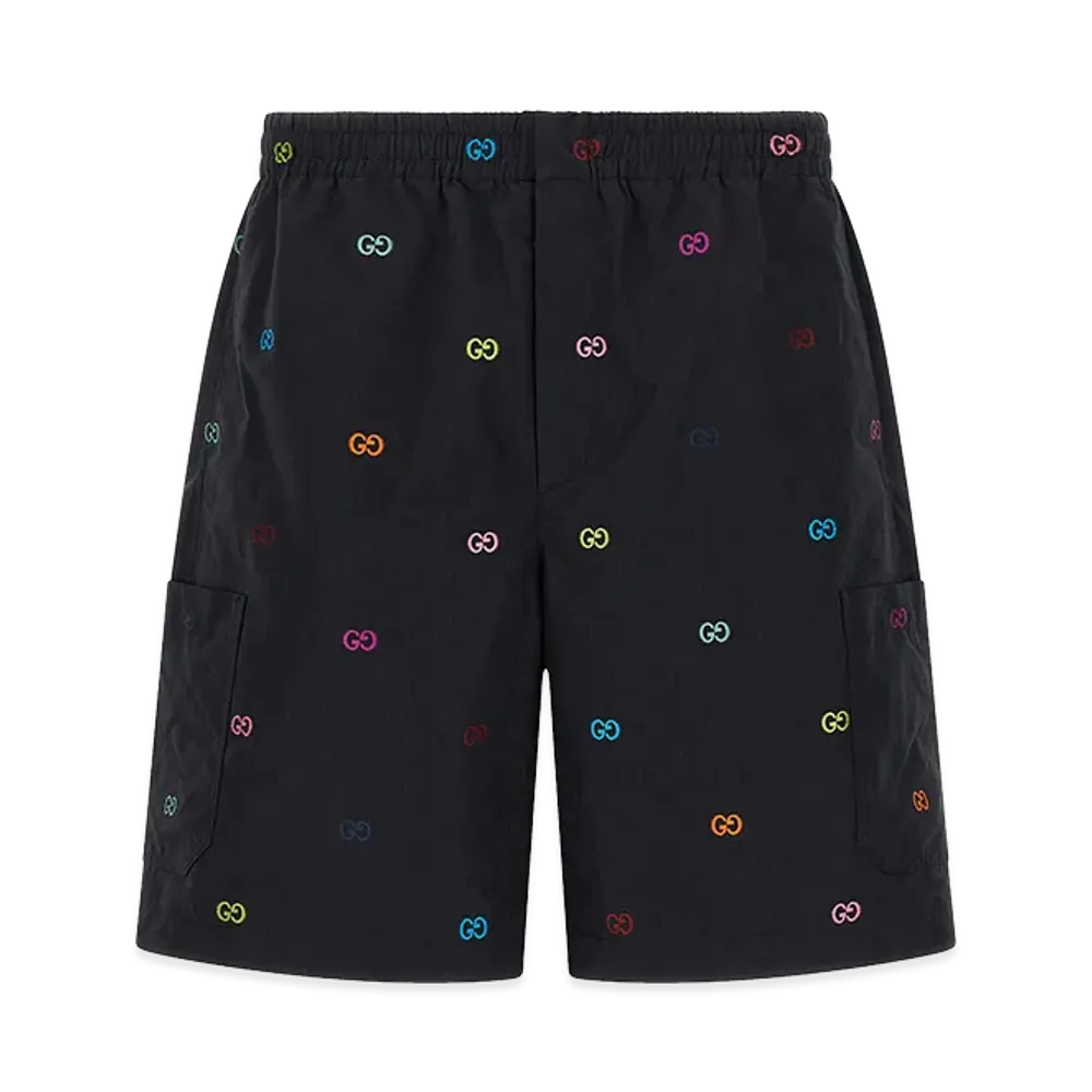 GUCCI Multicolor Fil Coupe Bermuda Shorts "Black"