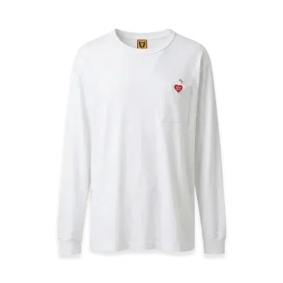 HUMAN MADE Heart Logo L/S T-Shirt "White"