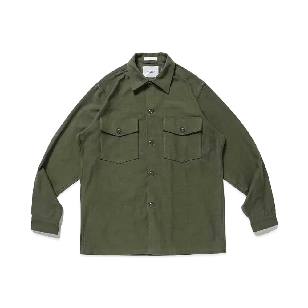 WTAPS Wmill-Ls 02 / LS / Cotton. Satin "Olive Drab"