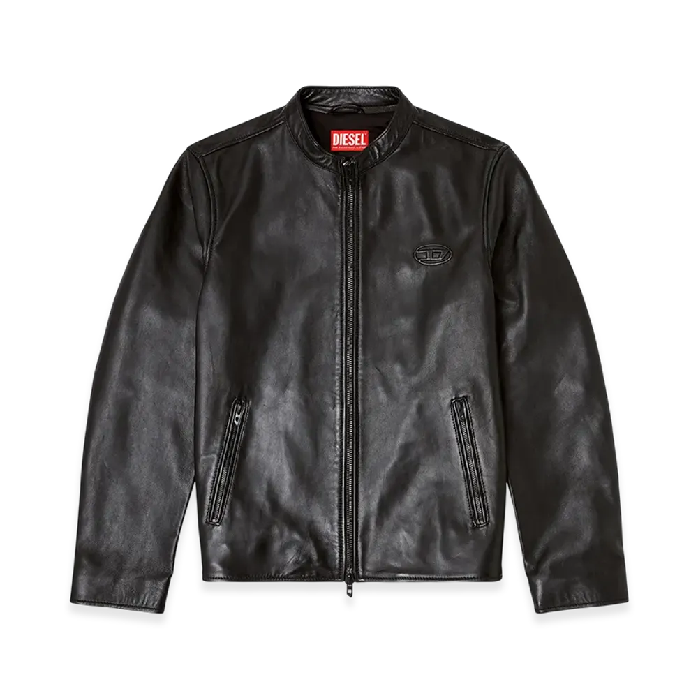 Diesel L-Tad-Wrd Leather Jacket "Black"