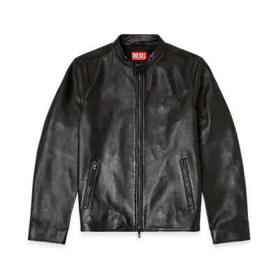 Diesel L-Tad-Wrd Leather Jacket "Black"