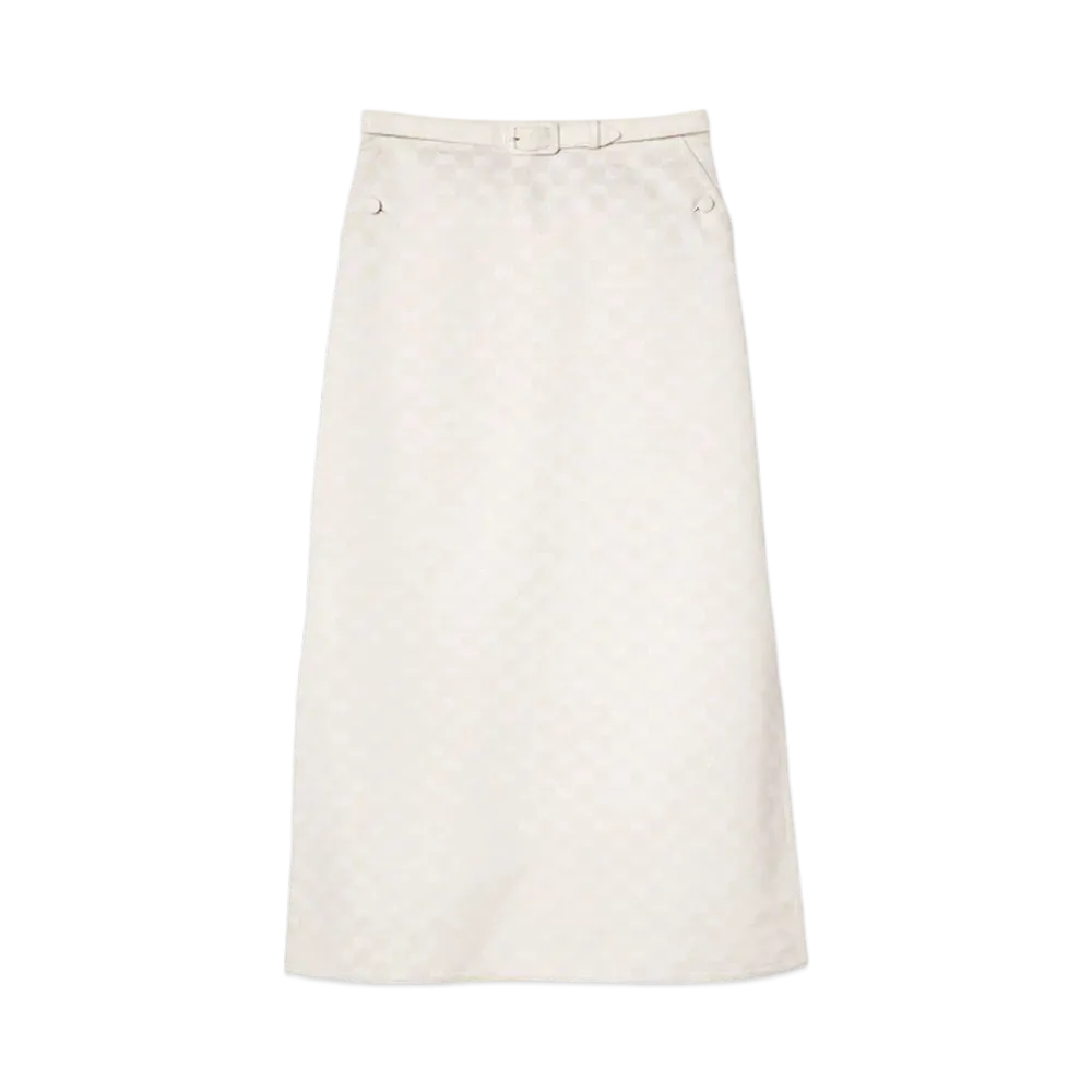 GUCCI Women's Skirt GG Cotton Gabardine "Light Beige"