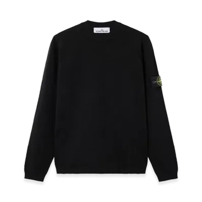 Stone Island Micro Stitch Organic Cotton Sweater "Black"