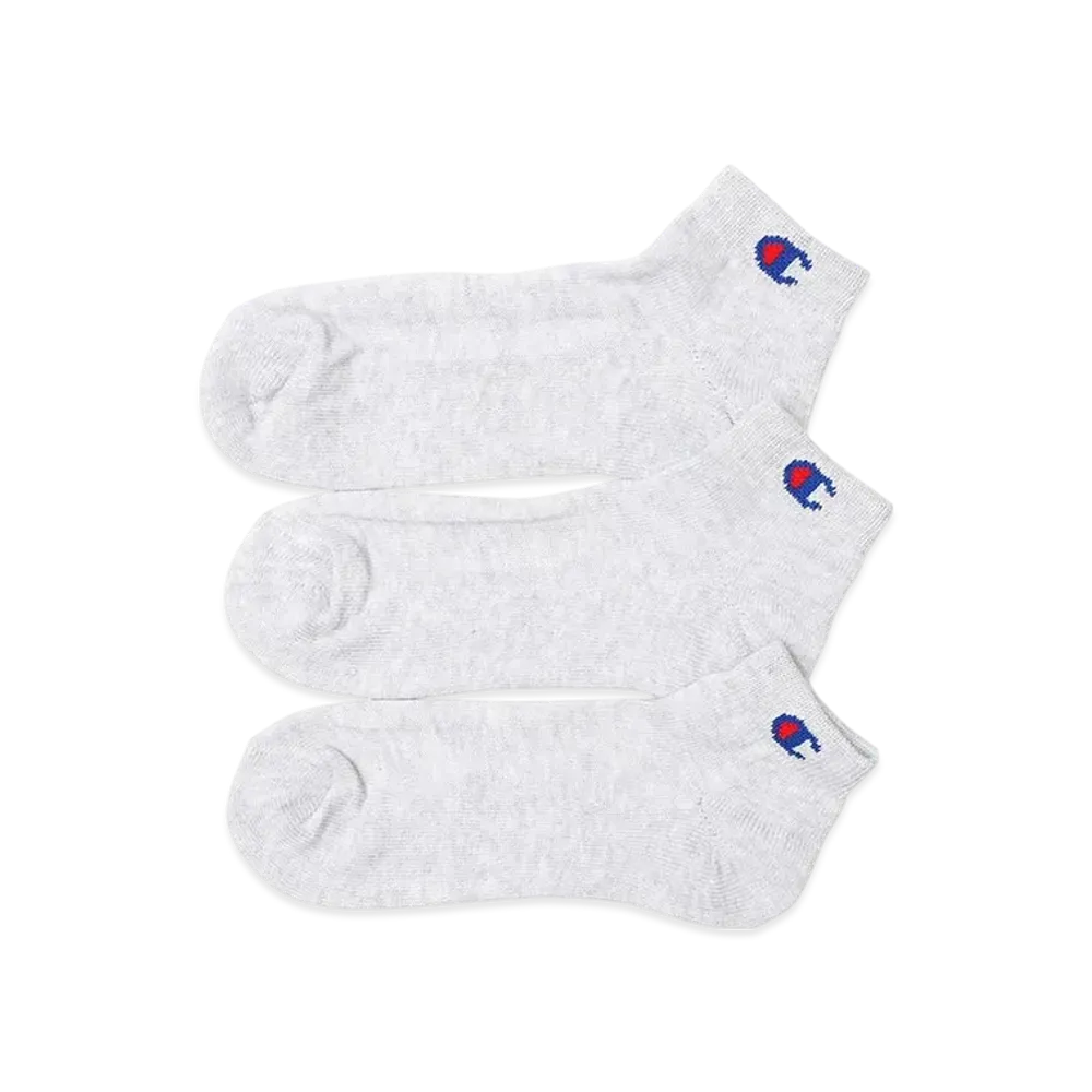 Champion 3 Pairs Short Length Socks "Silver Gray"