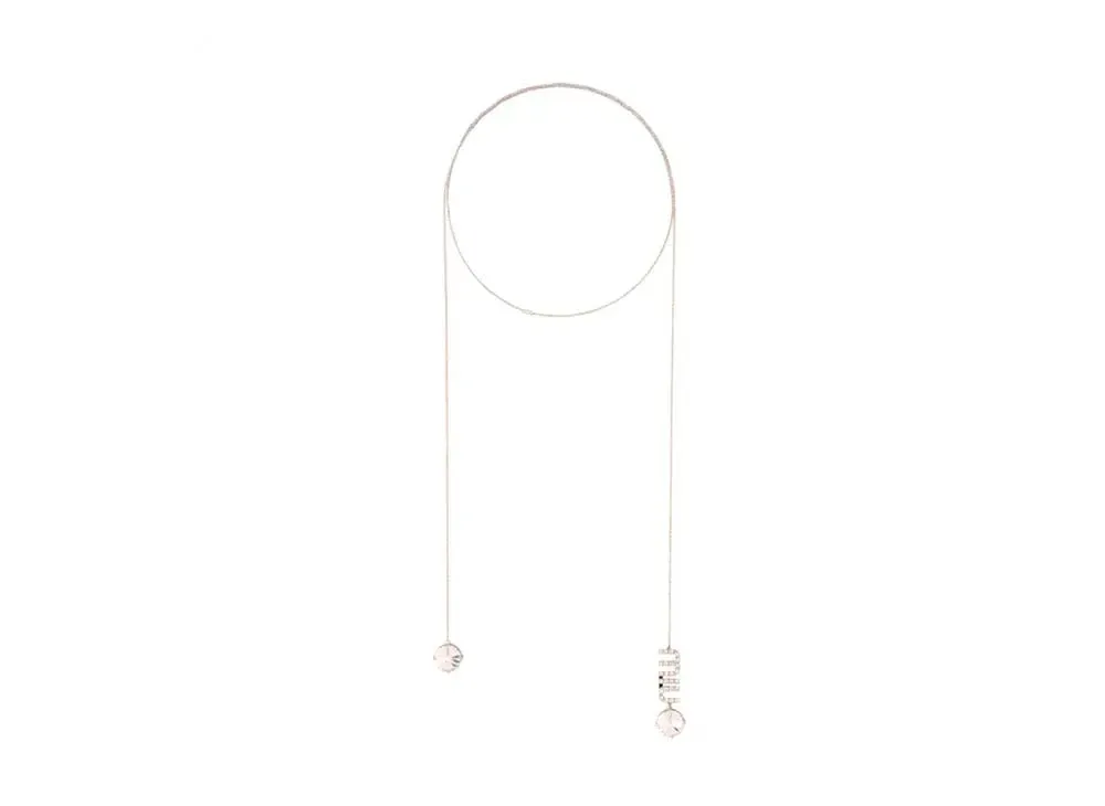 MIU MIU Crystal Necklace "Light Gray/Crystal"