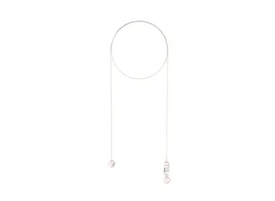 MIU MIU Crystal Necklace "Light Gray/Crystal"