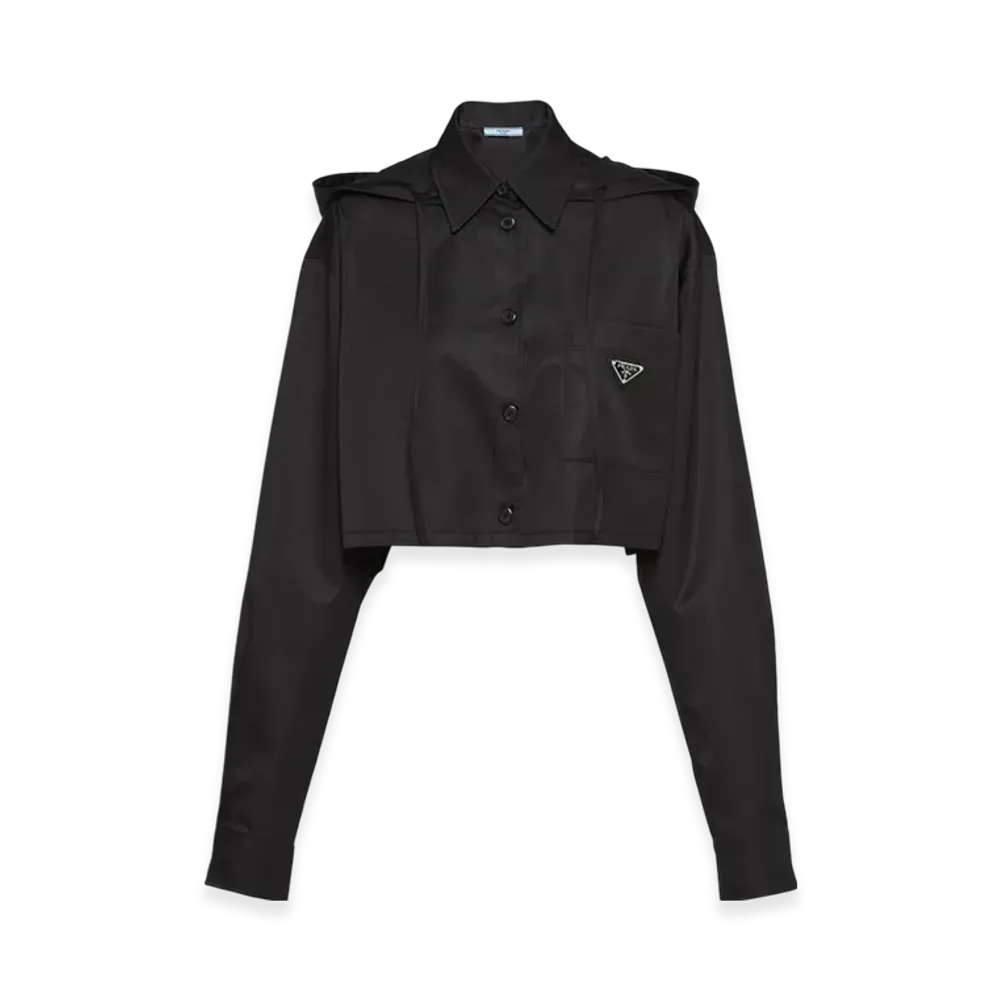 PRADA Women's Re-Nylon gabardine shirt "Black"
