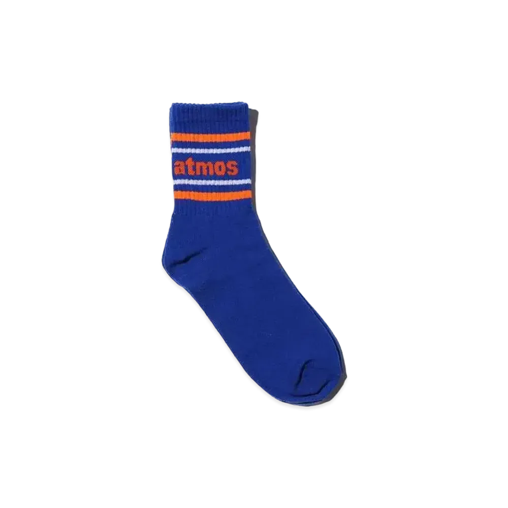 atmos pink x Feedback Quarter Rib Socks "Blue"