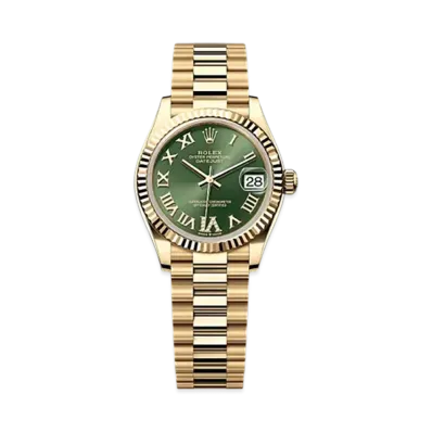 ROLEX Datejust 31mm Yellow Gold 278278 "Olive Green"