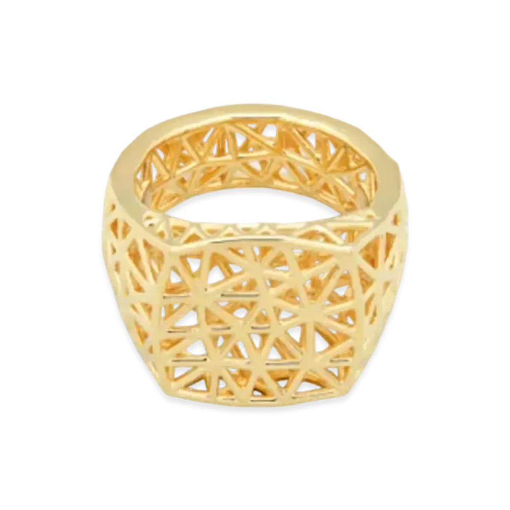 TOMWOOD Mesh Ring "Gold"