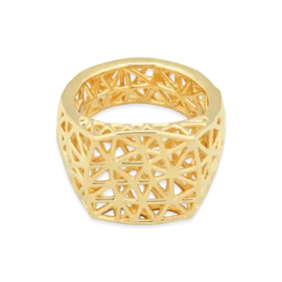 TOMWOOD Mesh Ring "Gold"