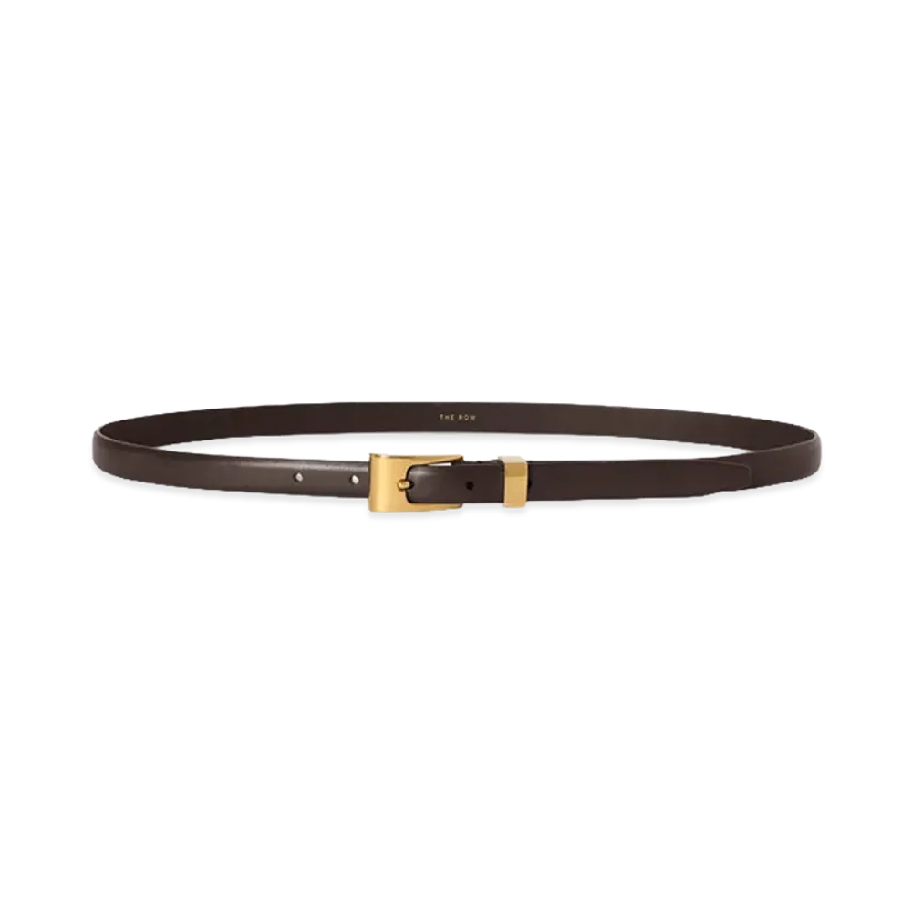 The Row Women's Downtown Leather Belt "Brown"