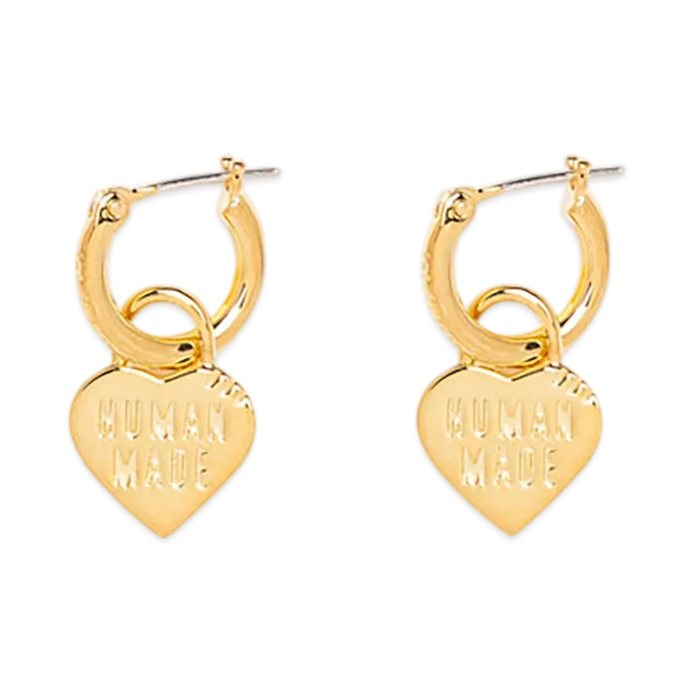 HUMAN MADE Heart Silver Earrings "Gold"