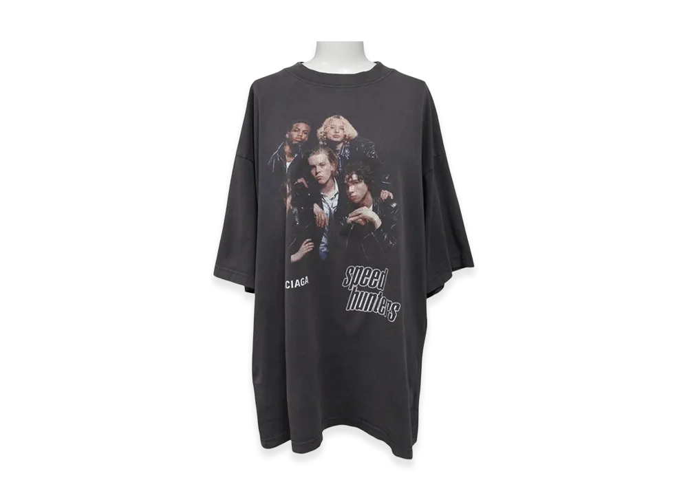 バレンシアガ スピードハンターズプリントTシャツ "ブラック" 541877TCV38