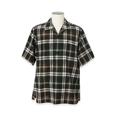 sacai Plaid Print Shirt "Green/Brown"