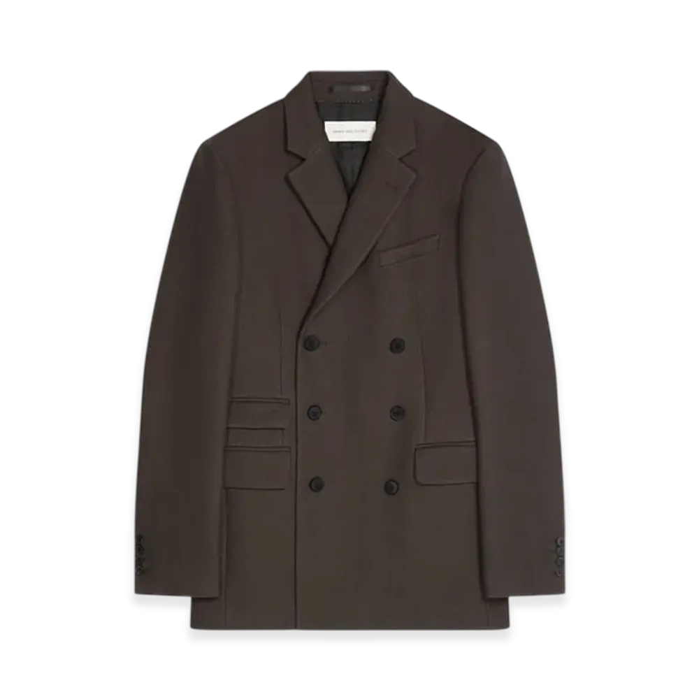 DRIES VAN NOTEN Regular Fit Wool Blazer "Dark brown"