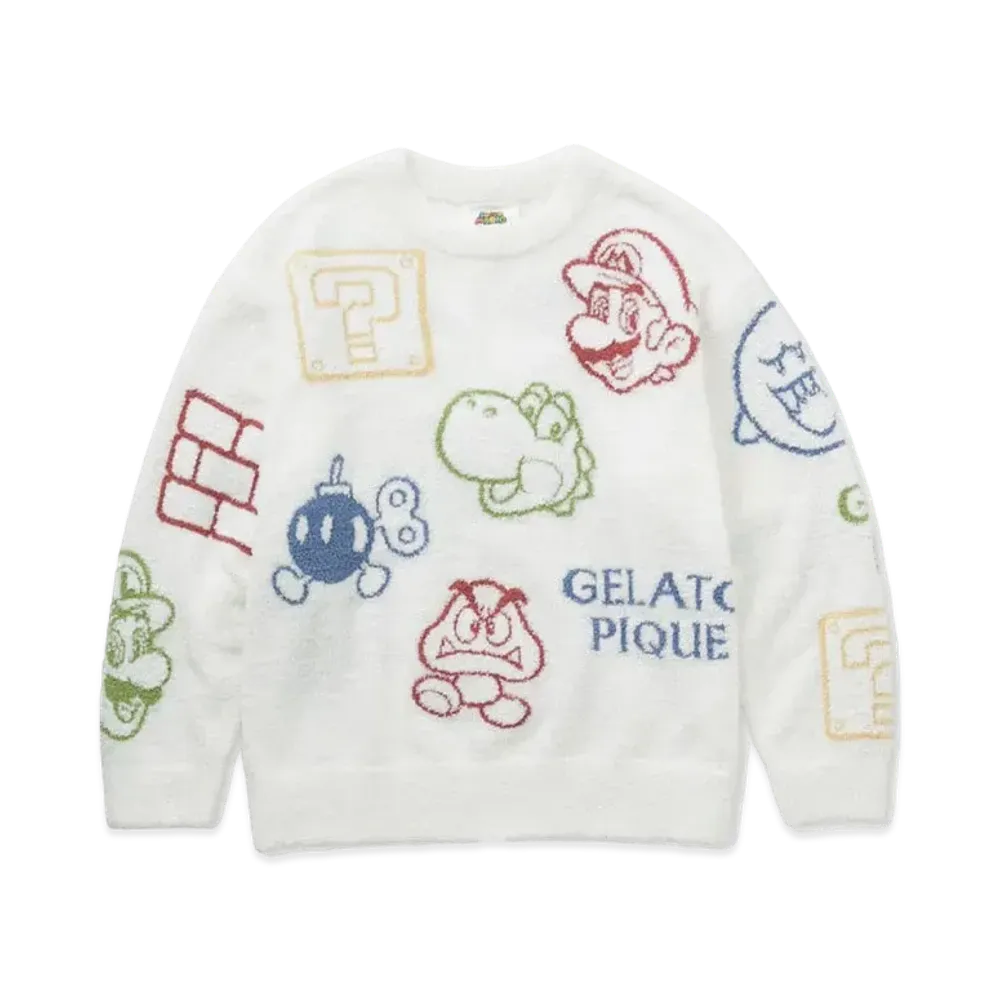 GELATO PIQUE x SUPER MARIO Ladies Long T-Shirt & Long Pants Set "Off White"