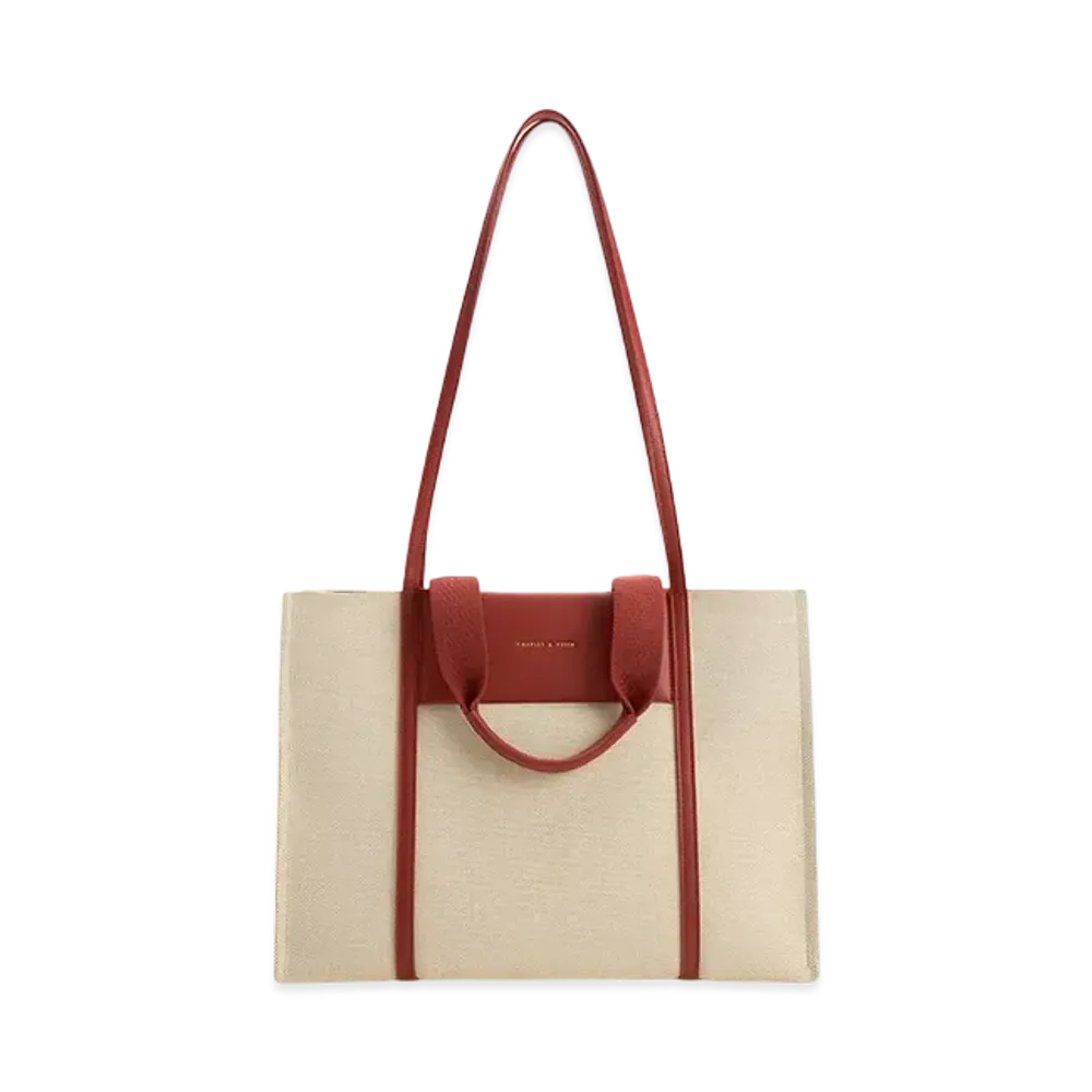 CHARLES & KEITH Sharia Large Double Handle Tote Bag "Multi"