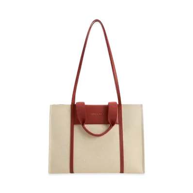 CHARLES & KEITH Sharia Large Double Handle Tote Bag "Multi"
