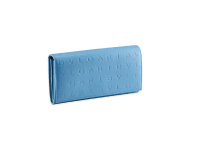 BVLGARI Logo Infinitum Large Wallet "Blue"